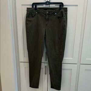 Lane Bryant Dark Olive Skinny Jeans